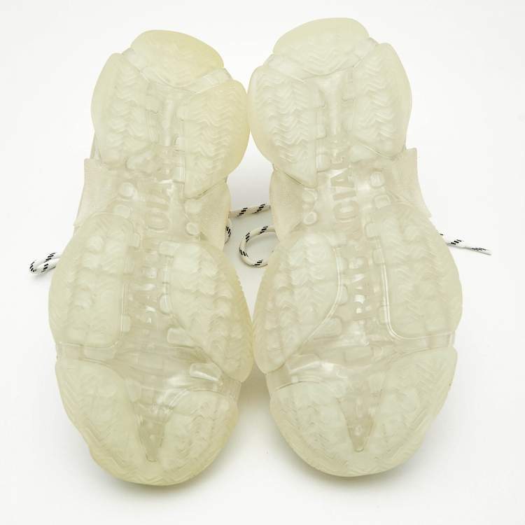 Balenciaga White Triple S Clear Sole Sneakers 40