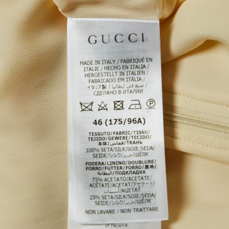 Gucci Cream Silk Drape Detail Mini Dress – Size L – Brand New