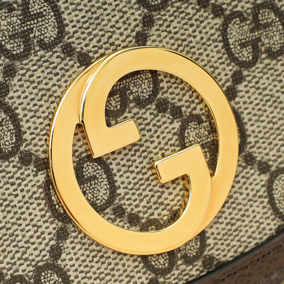 Gucci Ebony GG Guccissima Blondie Medium Chain Wallet