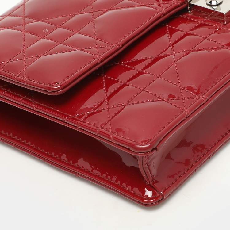 Dior Red Patent Leather Wallet