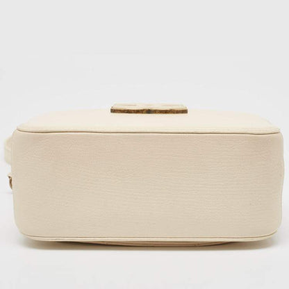 Chanel Off-White Quilted Leather Coco Curve Vanity Case Bag