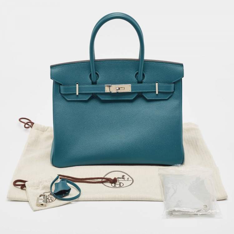 Hermès Birkin 30 Bleu De Galice Epsom Leather