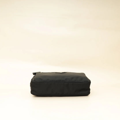 Prada Black Re-Nylon & Saffiano Leather Belt Bag