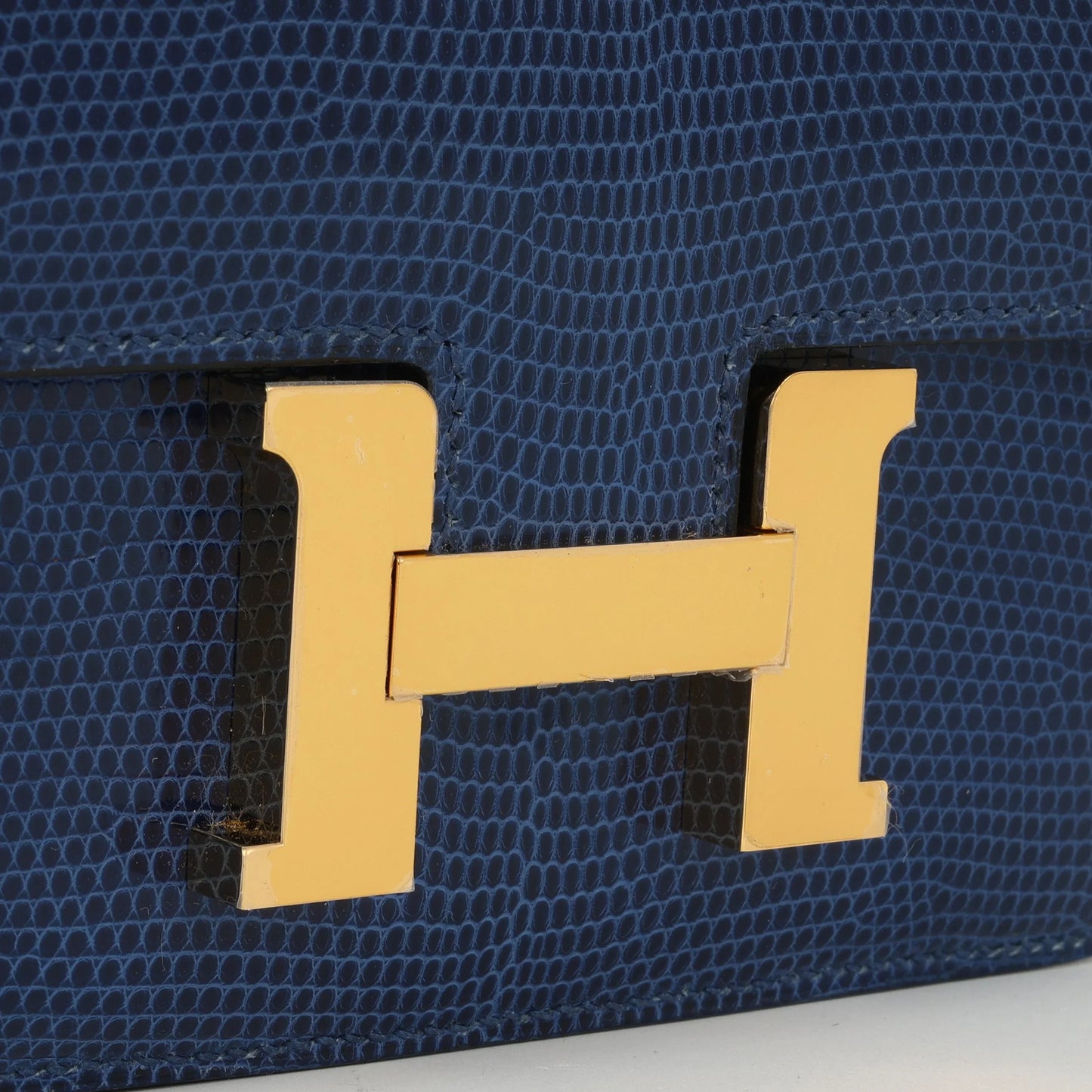 Hermès Constance 18 - Bleu Saphire Varanus Niloticus Lizard | Gold Hardware