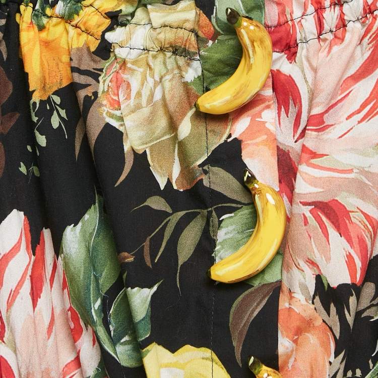 Dolce & Gabbana Multicolor Floral Cotton Tie-Strap Top – XS – NWT