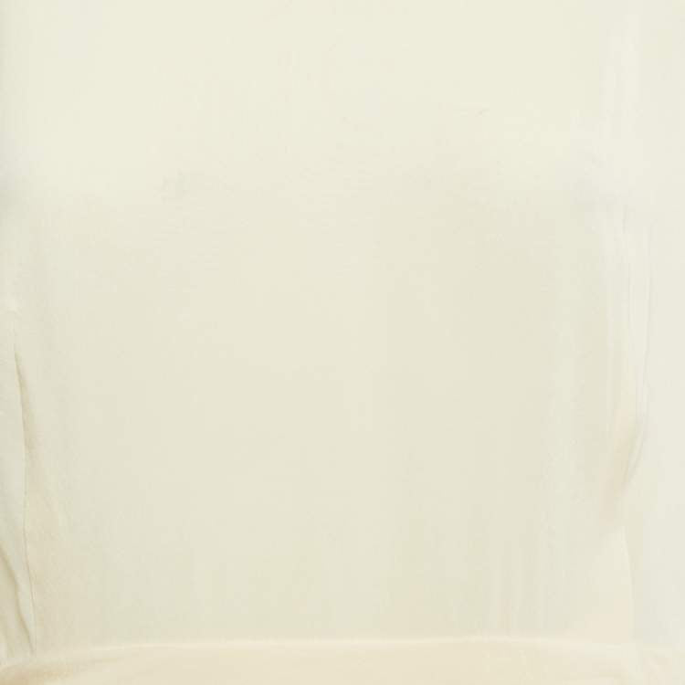 Gucci Cream Silk Drape Detail Mini Dress – Size L – Brand New