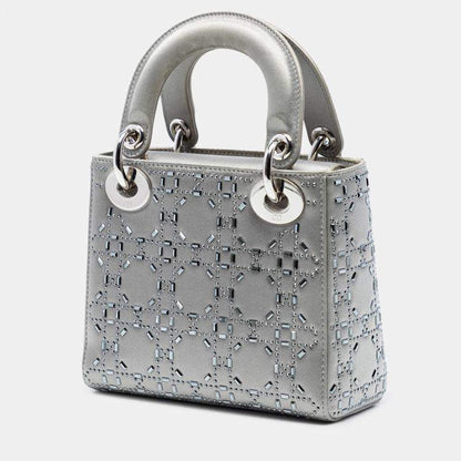 Mini Satin Cannage Strass Crystal Embellished Lady Dior