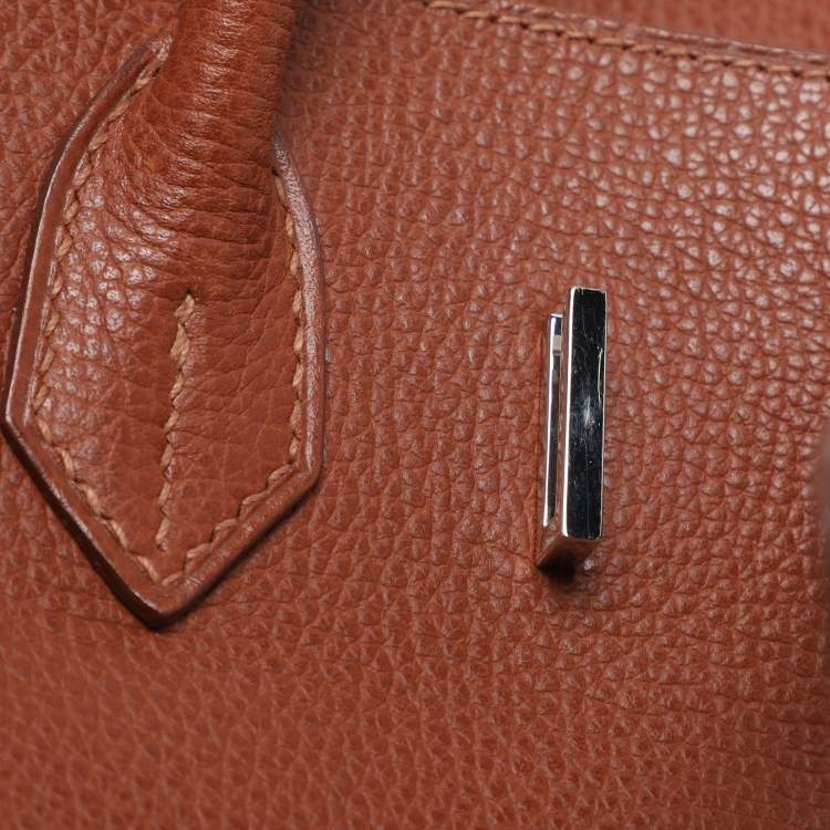 Hermès Noisette Evercolor Leather Palladium Hardware Birkin 30 Bag