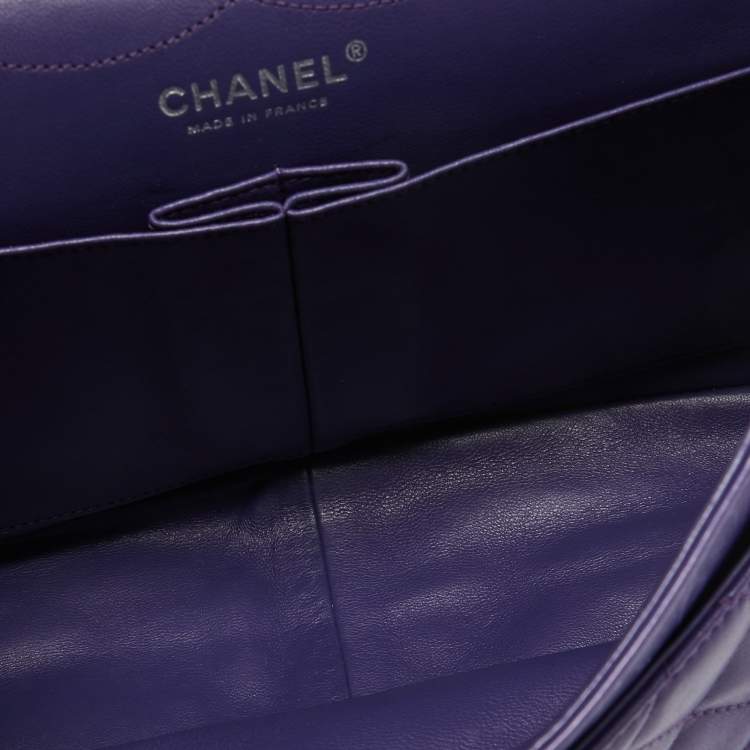 Chanel Purple Quilted Leather Reissue 2.55 Classic 227
