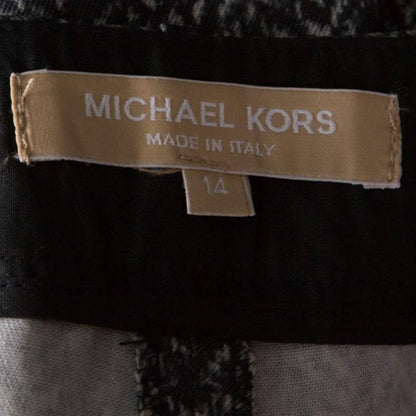 Michael Kors Dark Grey Chevron Print Stretch Wool Tapered Trousers – Size XL