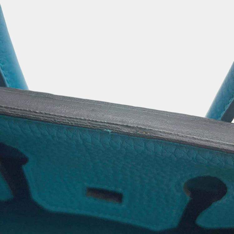 Hermès Birkin 25 Turquoise Togo Leather Rare