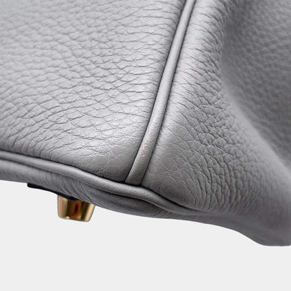 Hermès Birkin 30 Gris Mouette Togo Leather Bag with Gold Hardware