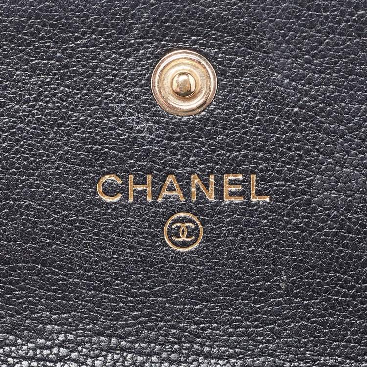 Chanel Black Timeless CC Flap Trifold Wallet – Caviar Leather