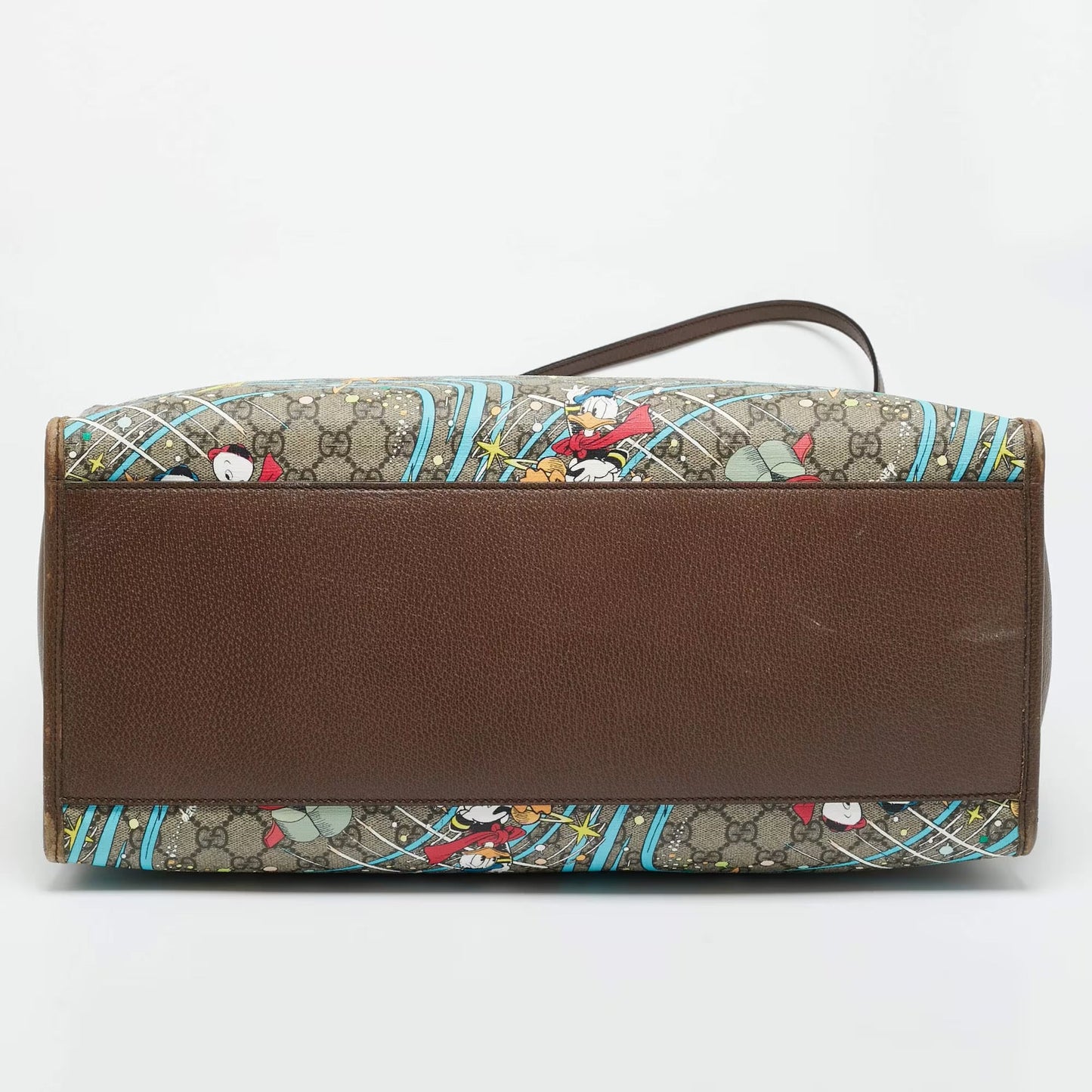 Gucci x Disney Multicolor Donald Duck GG Supreme Canvas and Leather Interlocking G Shopping Tote