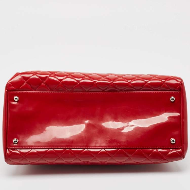 Chanel Red Patent Leather Large Just Mademoiselle Bag