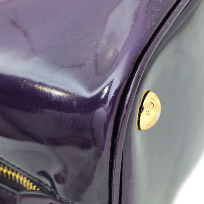 Prada Purple Vernice Leather Promenade Bag