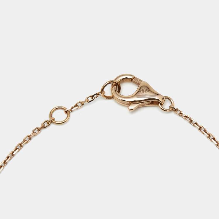 Cartier Amulette De Cartier Malachite Diamond 18k Rose Gold Bracelet