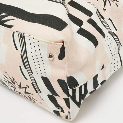 Chanel La Pausa Bay Multicolor Canvas Tote with Leather & Chain Handles