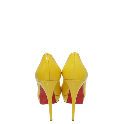 Christian Louboutin Yellow Lady Peep 150 Pumps – Size 41