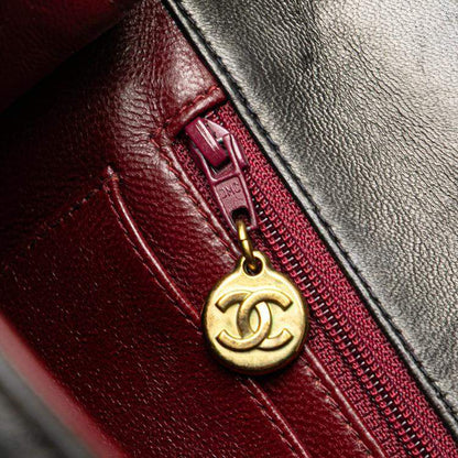 Chanel Black Lambskin Parent & Child Kelly Top Handle Set