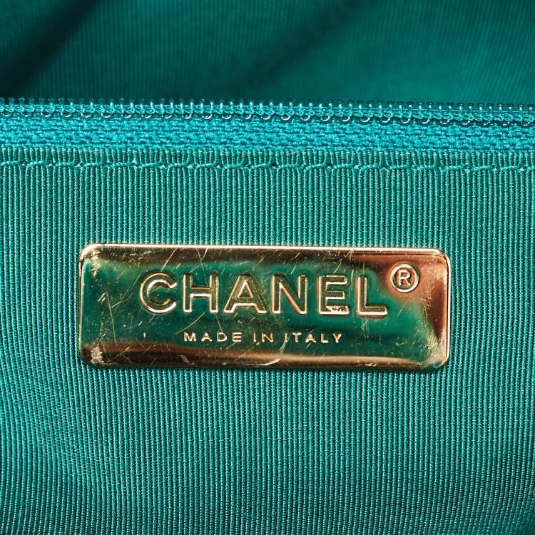Chanel Medium Shopper Tote in Green Tweed