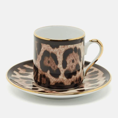 Dolce & Gabbana Leopard Espresso Cup & Saucer Set