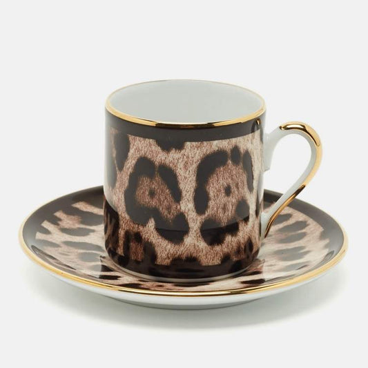 Dolce & Gabbana Leopard Espresso Cup & Saucer Set