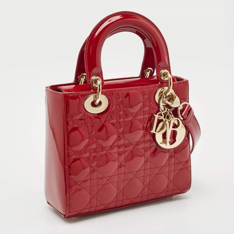 Dior Small Lady Dior Tote in Red