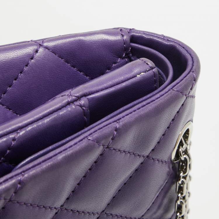 Chanel Purple Quilted Leather Reissue 2.55 Classic 227