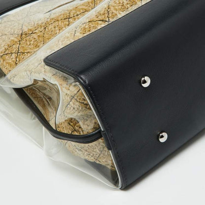 Chanel Black Leather & PVC 31 Shopping Bag