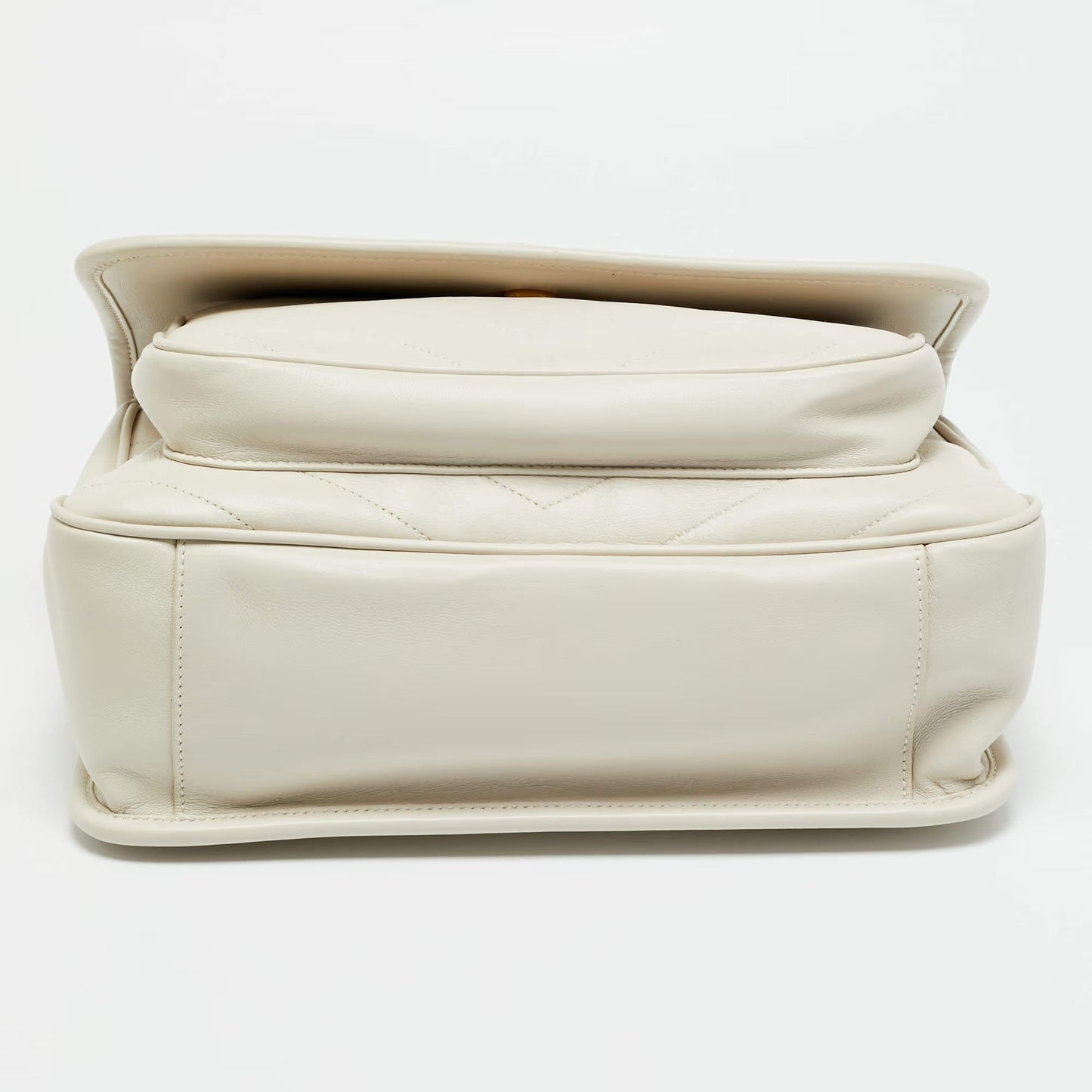 Saint Laurent Niki Medium Off White Matelasse Leather Shoulder Bag