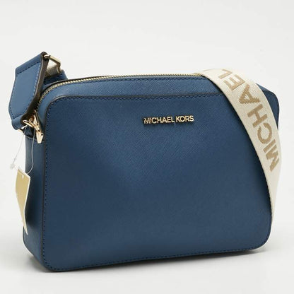 Michael Kors Blue Leather Large Crossbody Bag