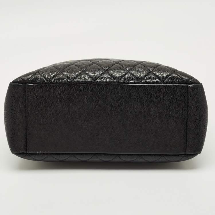 Chanel Black Quilted Caviar Leather GST Grand Shopping Tote