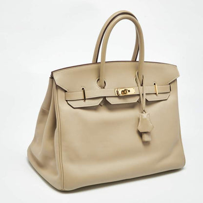 Hermès Birkin 35 Beige Swift Leather Bag