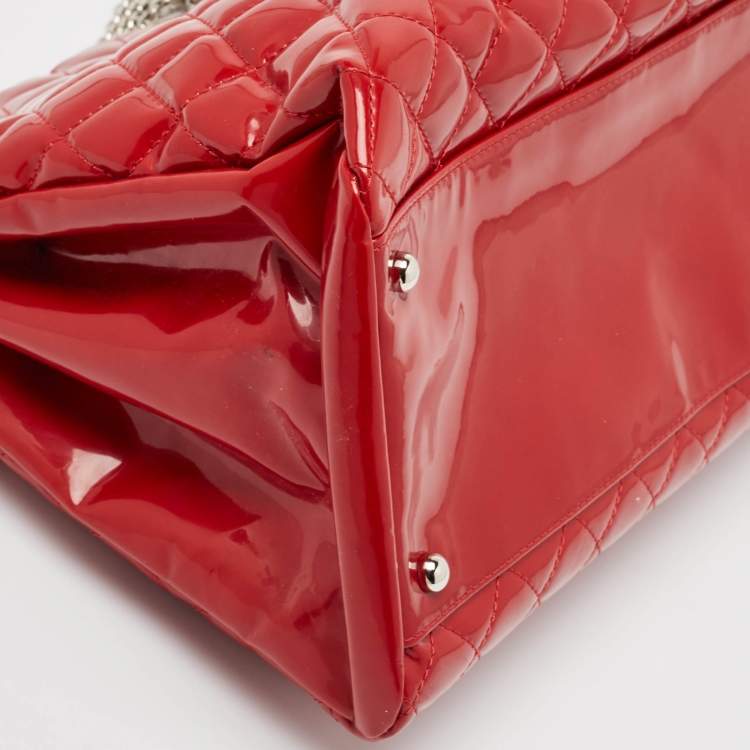 Chanel Red Patent Leather Large Just Mademoiselle Bag