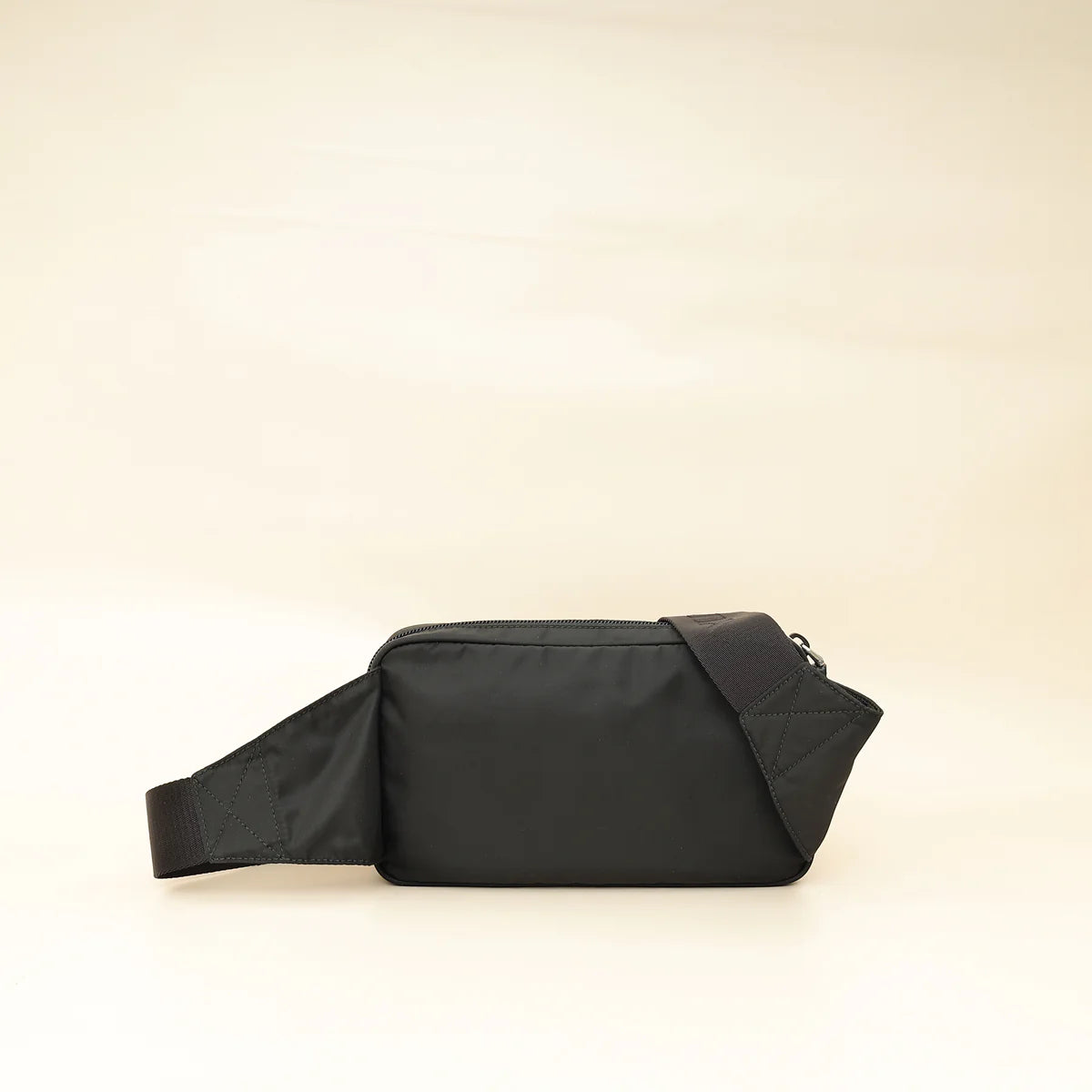 Prada Black Re-Nylon & Saffiano Leather Belt Bag