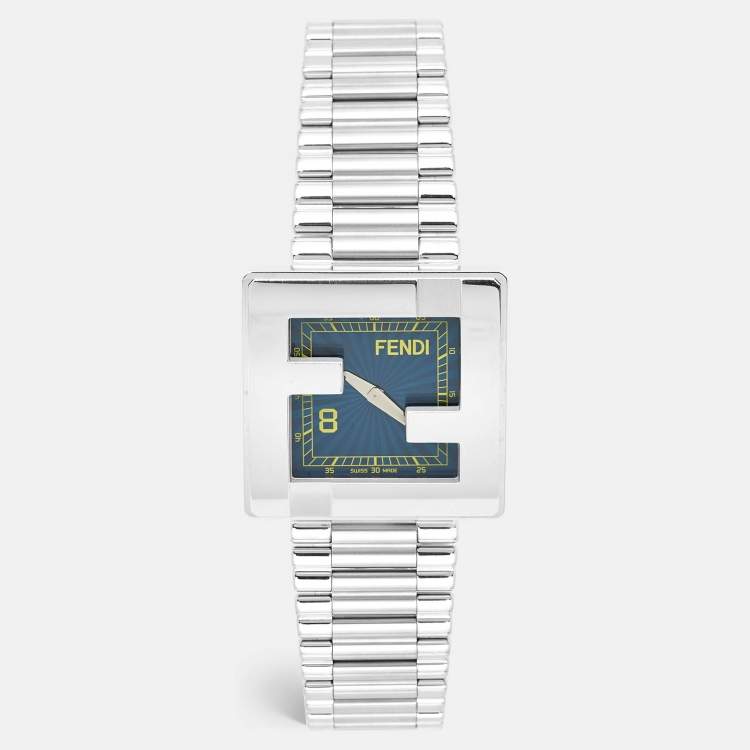 Fendi Fendimania KFE-F132010101 Men’s 40mm Blue Dial Quartz Watch – Stainless Steel, 2022