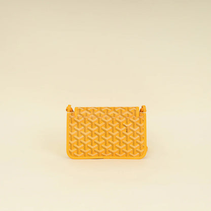 Goyard Yellow Goyardine Plumet Wallet Clutch Bag