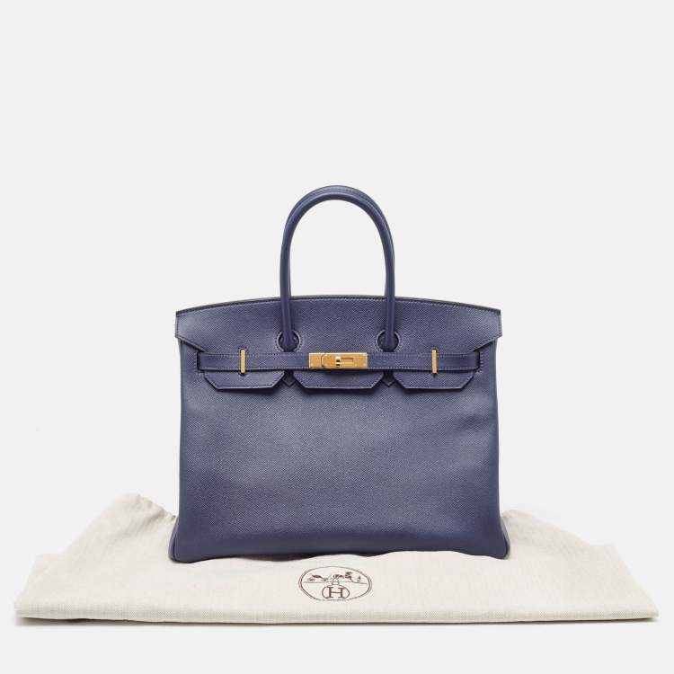 Hermès Birkin 35 Blue Saphir Epsom Leather
