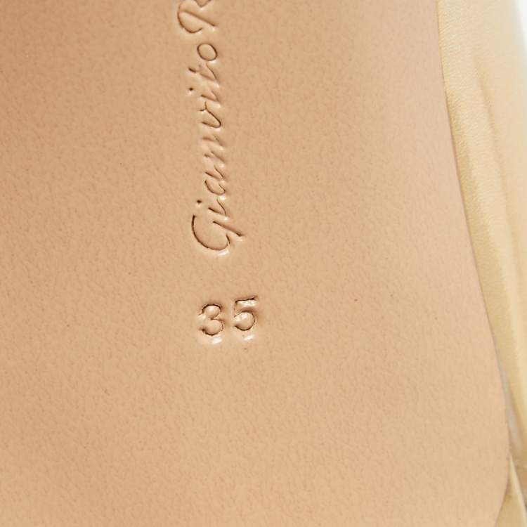Gianvito Rossi Gold Leather Pumps Size 35