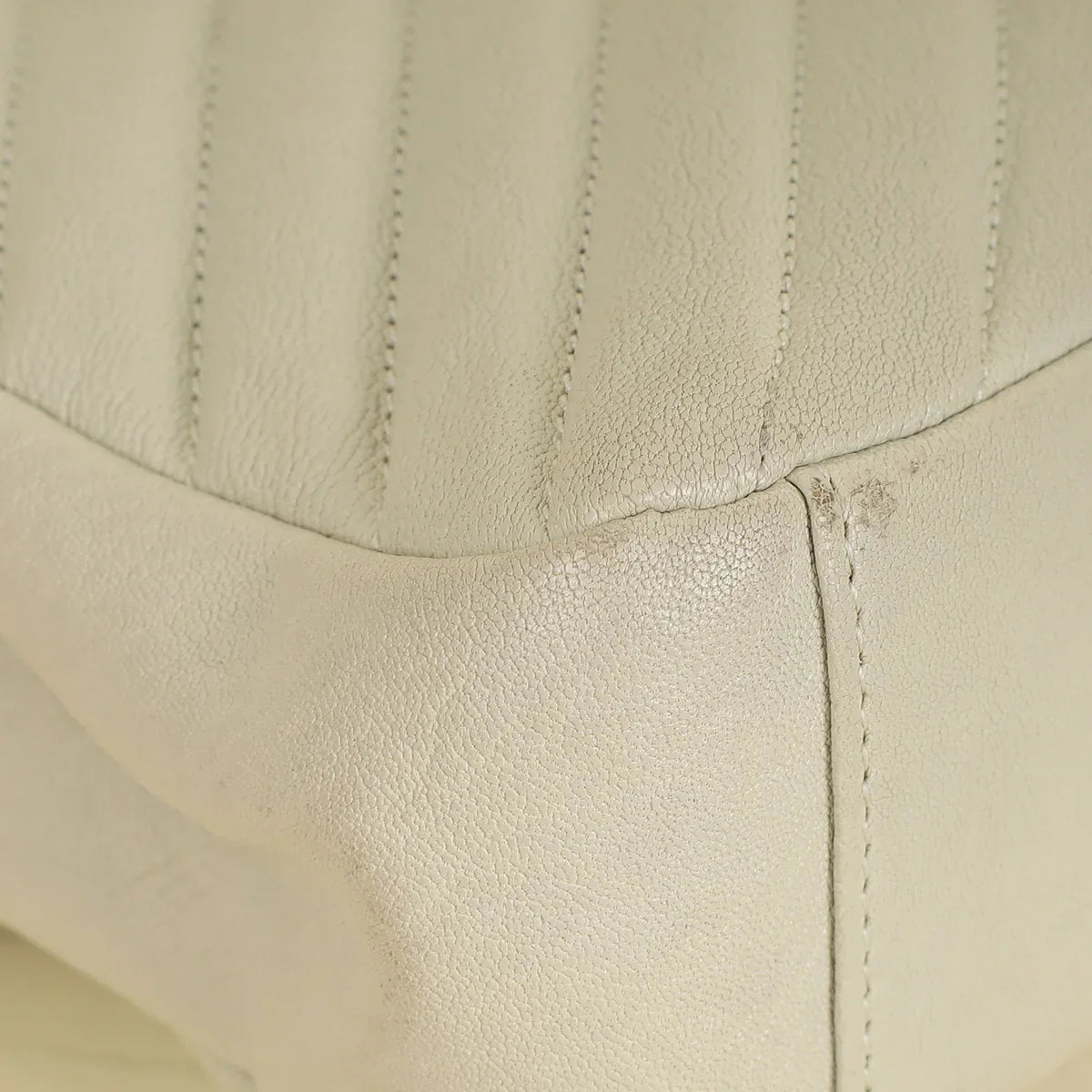 YSL Vintage Blanc College Medium Shoulder Bag