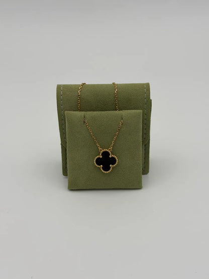 VAN CLEEF & ARPELS VINTAGE ALHAMBRA ONYX PENDANT