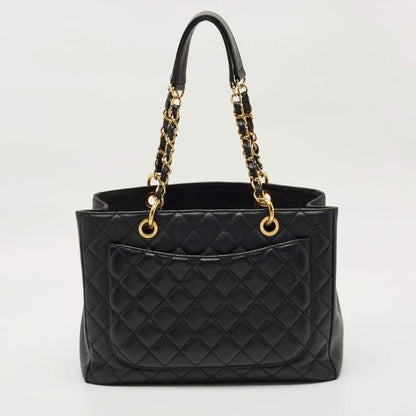 Chanel Black Quilted Caviar Leather GST Grand Shopping Tote