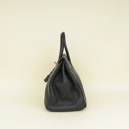 Hermes Noir Retourne Birkin 35 Bag