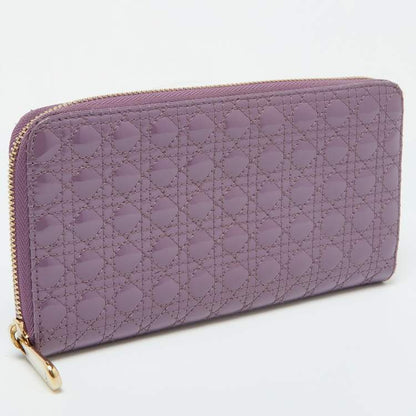 Dior Purple Lady Dior Zip Wallet