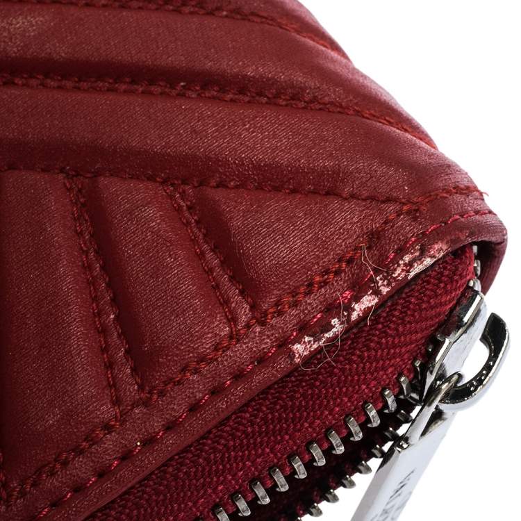 Valentino Red Zip-Around Wallet