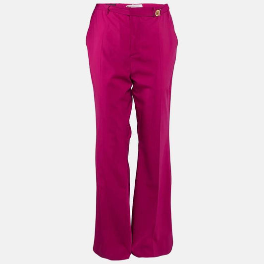 Versace Pink Wool Medusa Detail Belted Trousers – Size XXL (Brand New with Tags)