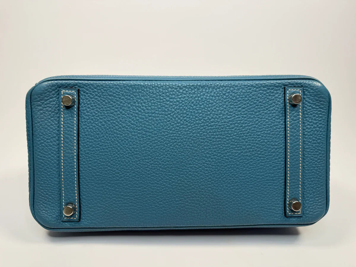 HERMÈS BIRKIN 30 IN BLUE JEAN TOGO LEATHER WITH PHW