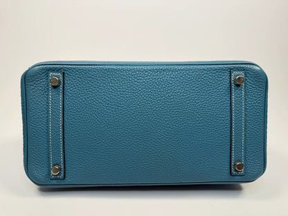 HERMÈS BIRKIN 30 IN BLUE JEAN TOGO LEATHER WITH PHW