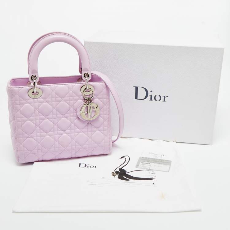 Dior Medium Lady Dior Tote in Lilac